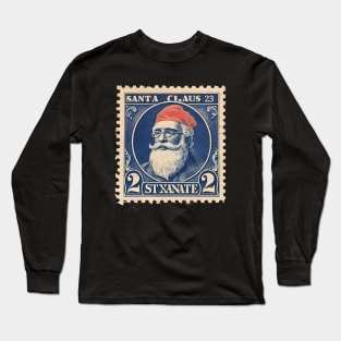 Santa Claus Vintage 2 Cent Post Stamp Long Sleeve T-Shirt